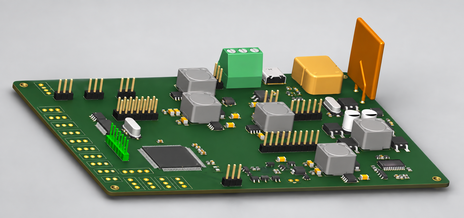 PCB 개발을 소개하는 홍보용 3D 이미지